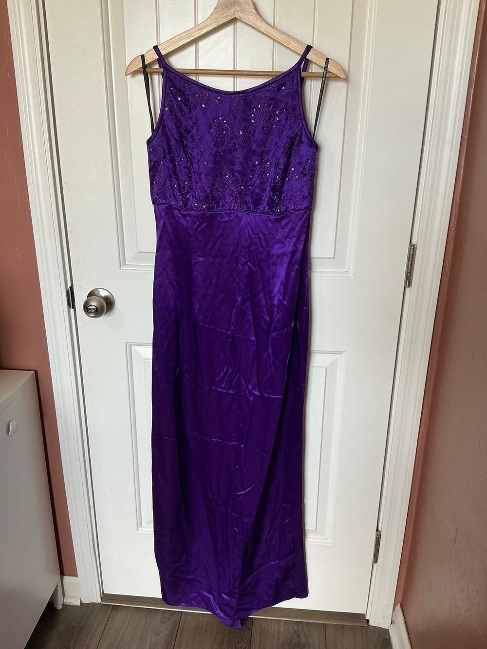 Vintage Jessica McClintock Gunne Sax Embroidered Prom Dress W5/6 Purple
